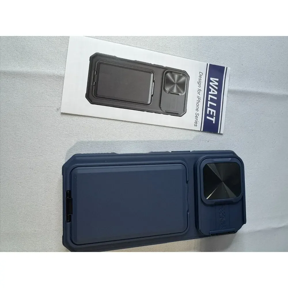 SSLOTSCASE iPhone 17 Pro Case 2X Screen Protector Kickstand Credit Card Holder